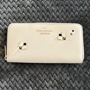 Kate Spade Honeybee Large Continental Zip Wallet